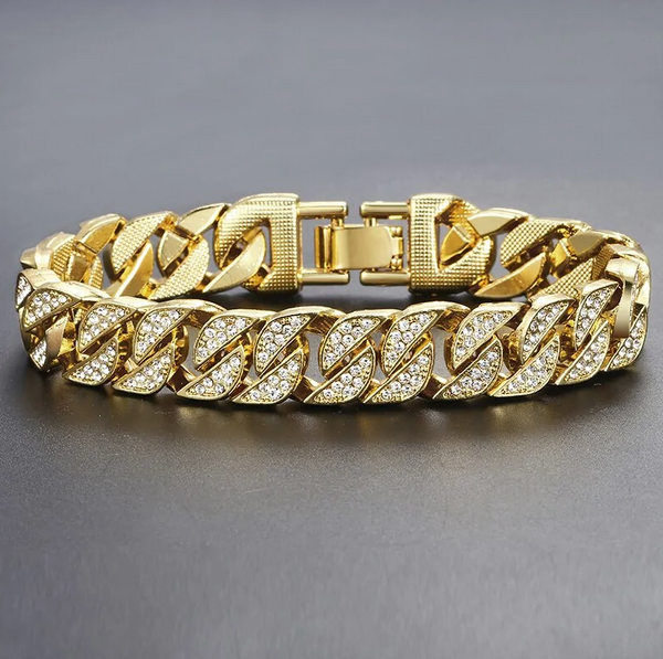 Miami Gold Curb Cuban Bracelet - Luhinzo Picks