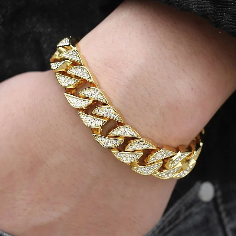 Miami Gold Curb Cuban Bracelet - Luhinzo Picks