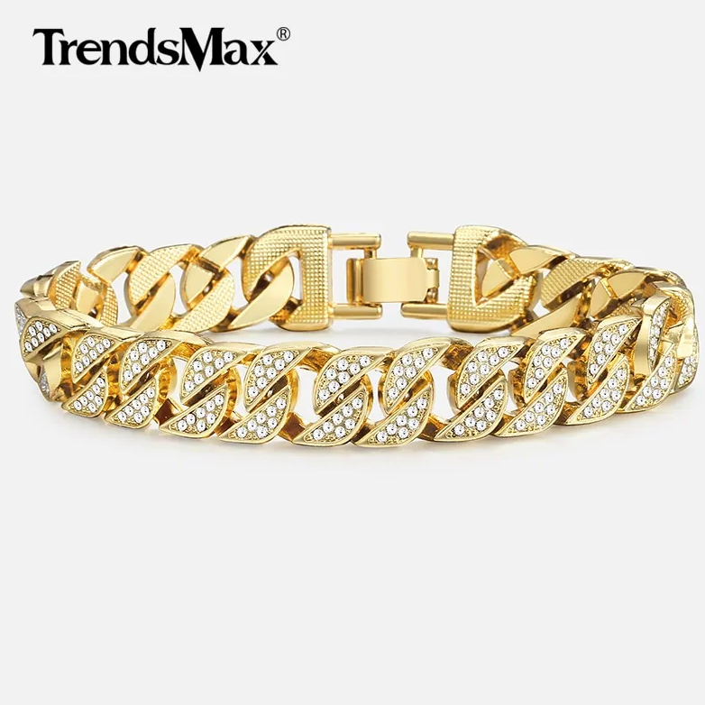 Miami Gold Curb Cuban Bracelet - Luhinzo Picks