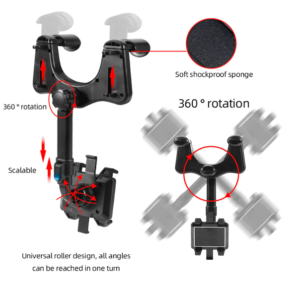 360° Rotatable Smart Phone Car Holder - Luhinzo Picks