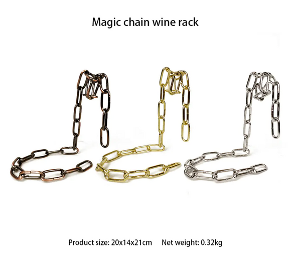 Magic Iron Chain Wine Bottle Holder - Luhinzo Picks