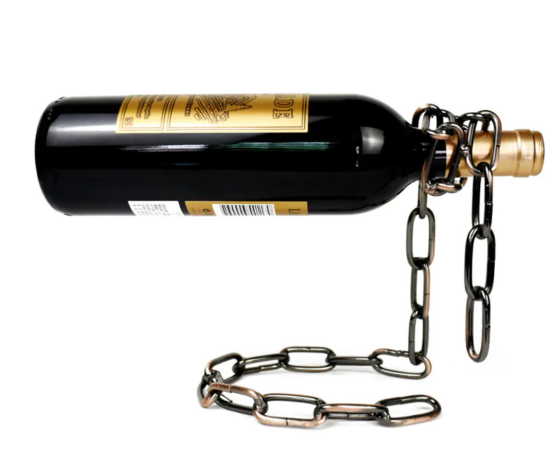 Magic Iron Chain Wine Bottle Holder - Luhinzo Picks