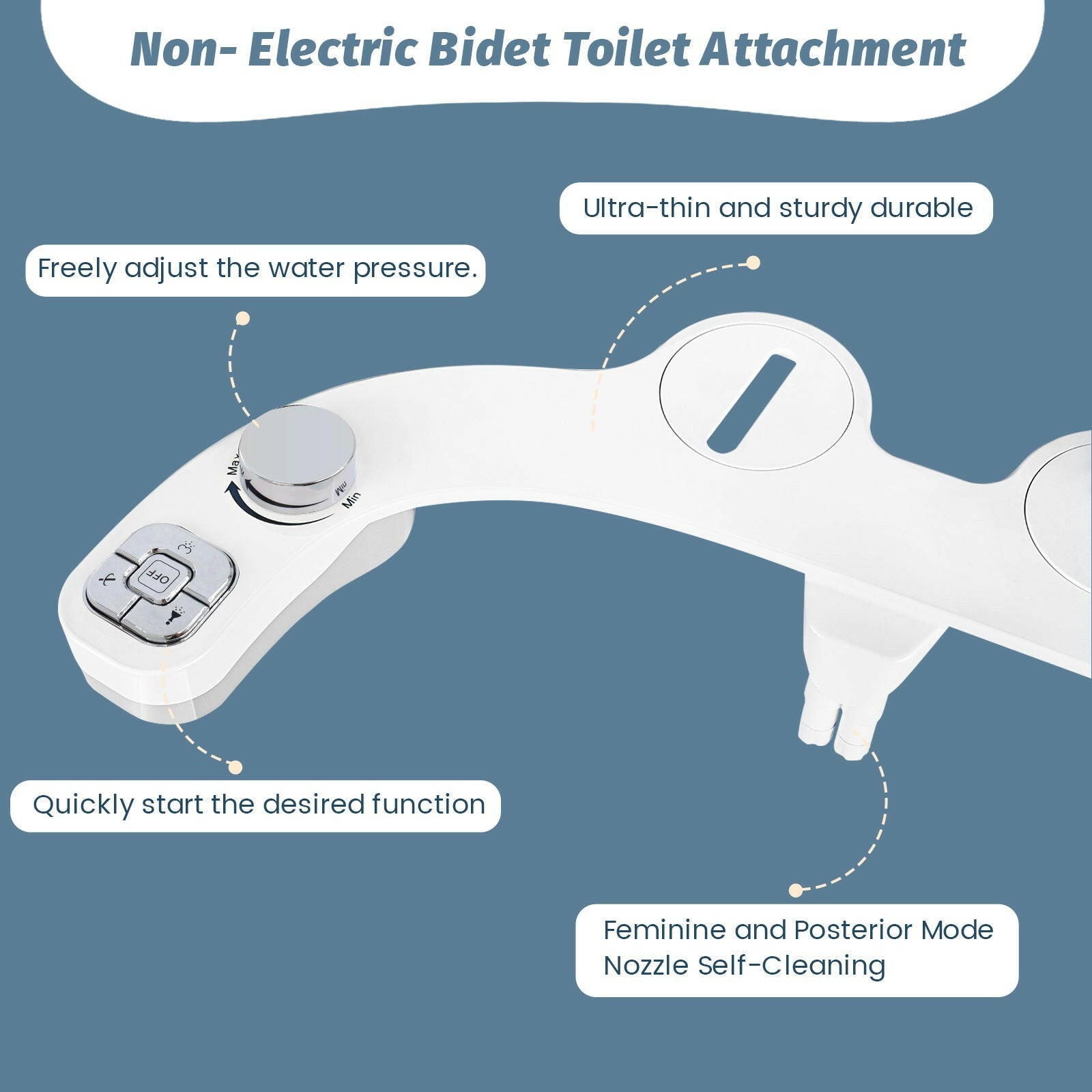 SAMODRA Ultra-Thin 3-Function Bidet Toilet Attachment - Luhinzo Picks